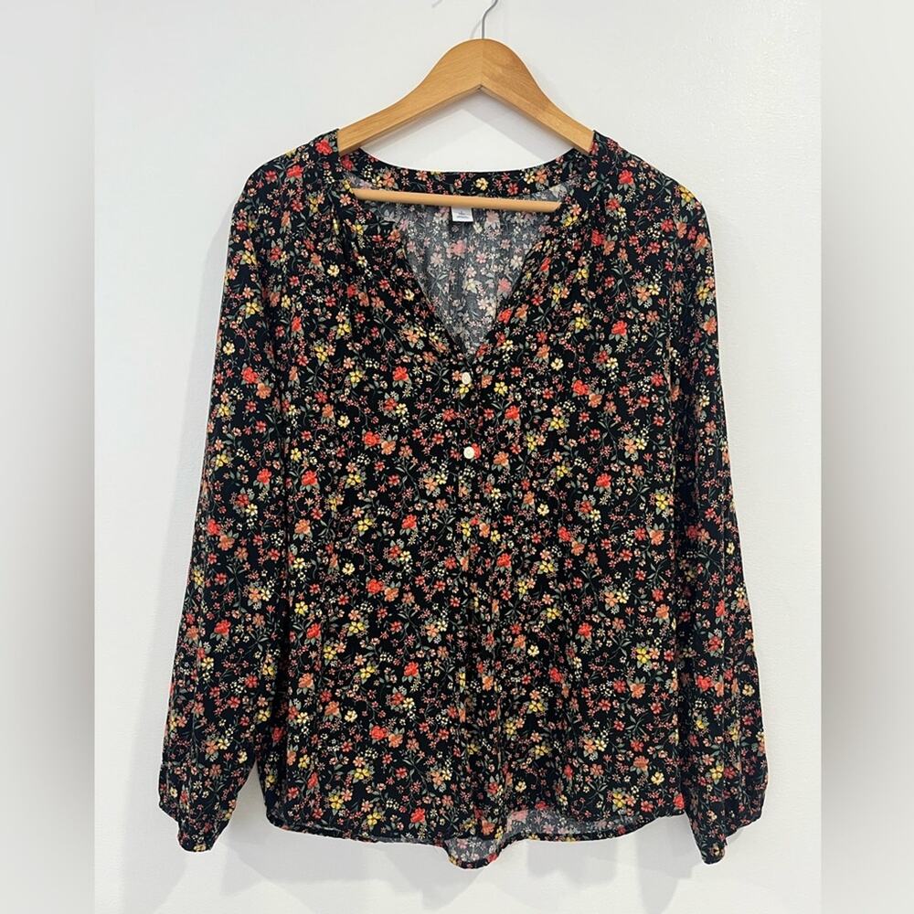 Old Navy Women’s Floral Long Sleeve Blouse Large Tall
